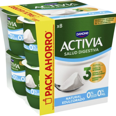 DANONE ACTIVIA 0% NATURAL EDULCORADO PACK-8UD
