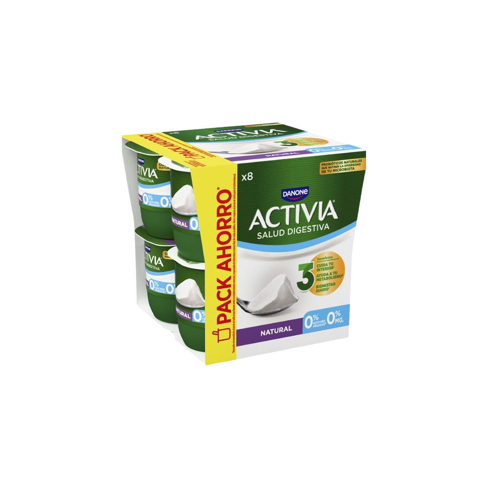 DANONE ACTIVIA 0% NATURAL PACK-8UD
