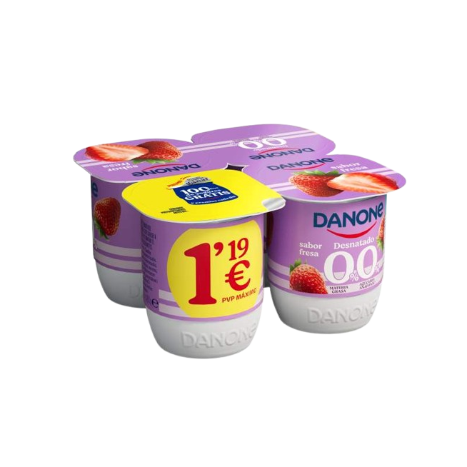 DANONE DESNATADO FRESA P/4 UD