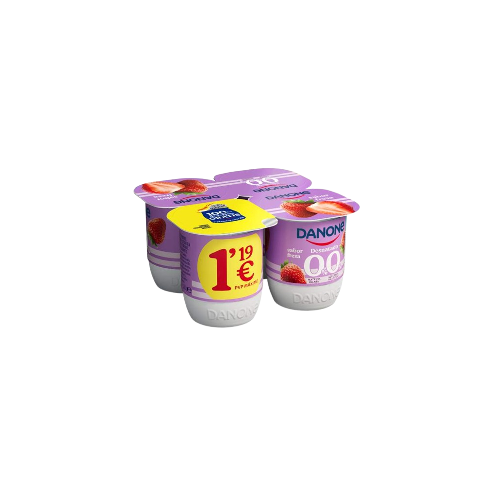 DANONE DESNATADO FRESA P/4 UD