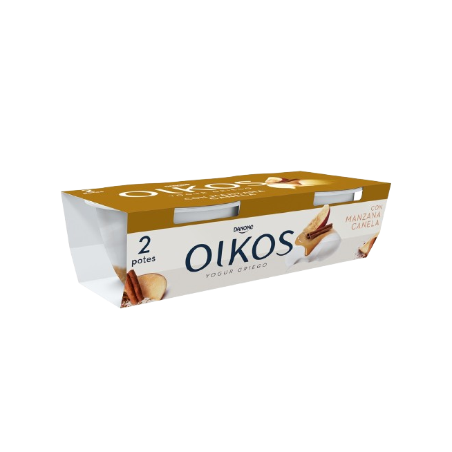 DANONE OIKOS MANZANA/CANELA.PACK/2X115GR