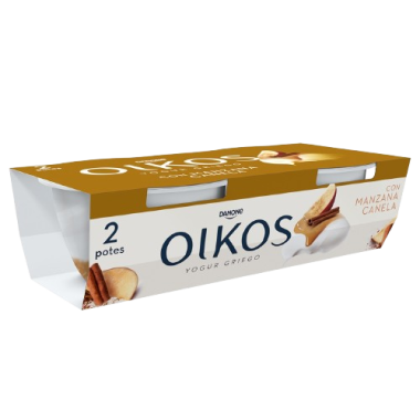DANONE OIKOS MANZANA/CANELA.PACK/2X115GR