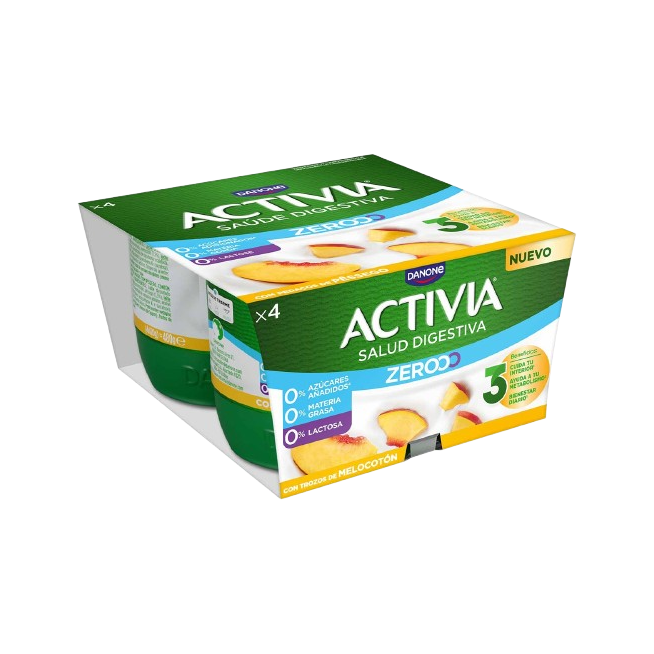 DANONE TRIPLE ZERO MELOCOTON PACK-4U
