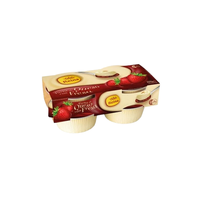 POSTRES REINA TARTA DE QUESO C/MERME. FRESA 4X100G