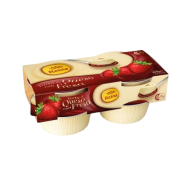 POSTRES REINA TARTA DE QUESO C/MERME. FRESA 4X100G