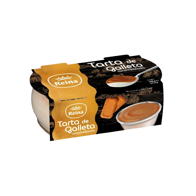 POSTRES REINA TARTA GALLETA CARAMELIZADA 2X70