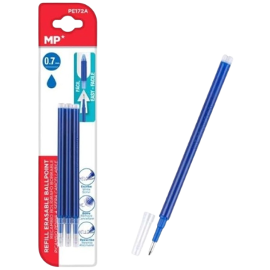 PP BOLIGRAFO MP BORRABLE RECAMBIO AZUL PACK-3 UD