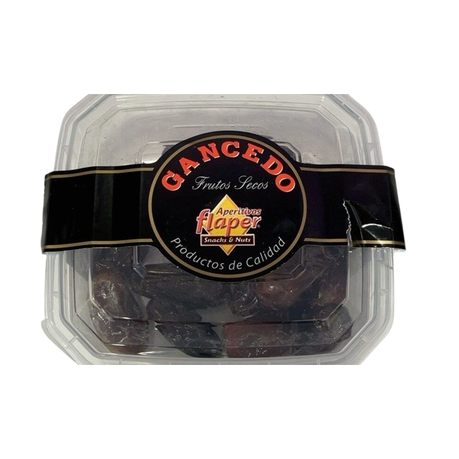 DATILES FLAPER CONFITADOS CON HUESO TARRINA 300 GR