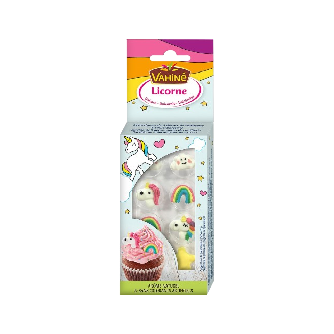 DECORACION UNICORNIO VAHINE B/8UD