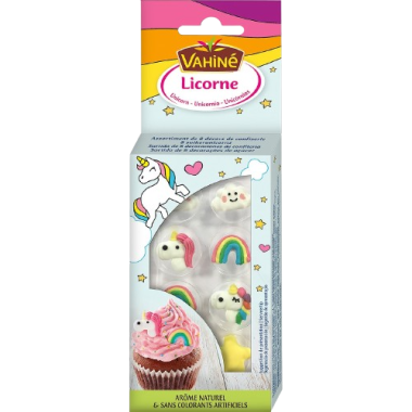DECORACION UNICORNIO VAHINE B/8UD