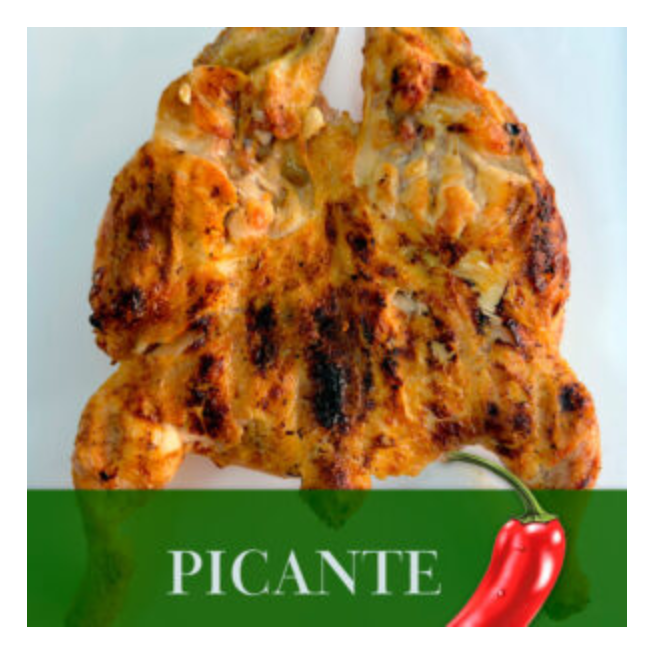 POLLO ASADO PORTUGUES AL CARBON/PICANTE.PZ.