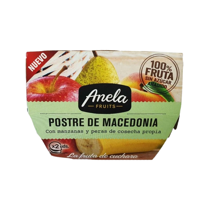 POSTRE ANELA MACEDONIA 100% PACK-2 UD