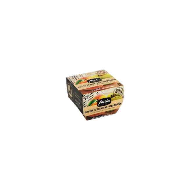 POSTRE ANELA MANZANA-MELOCOTÓN 100% PACK-2 UD