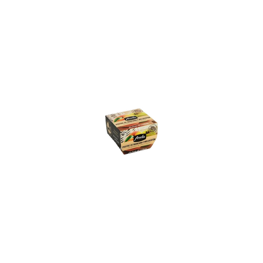 POSTRE ANELA MANZANA-MELOCOTÓN 100% PACK-2 UD