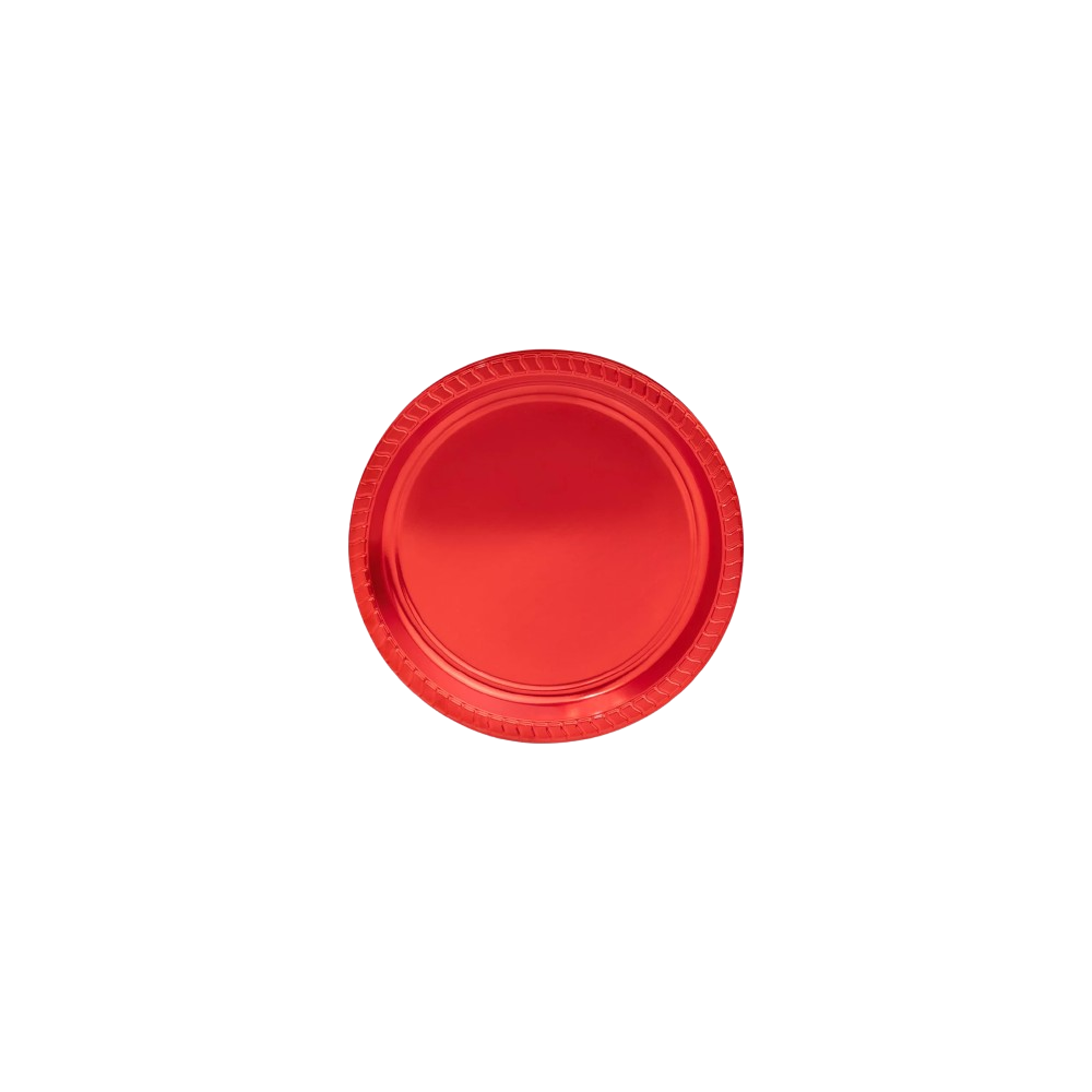 PLATO PLAST.LLANO ROJO 23CM MAXI P/4UD