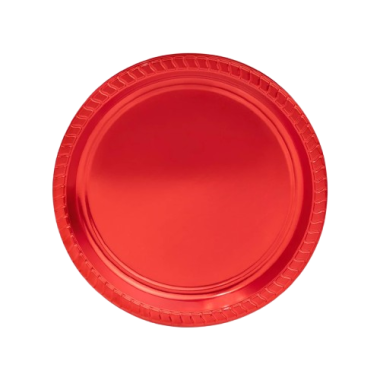 PLATO PLAST.LLANO ROJO 23CM MAXI P/4UD