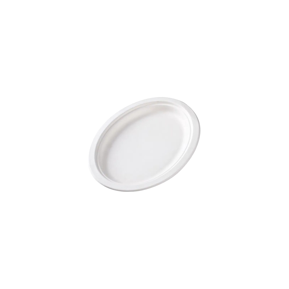 PLATO PLAST.OVALADO COMPOSTABLE 26X19 CM B/5UD