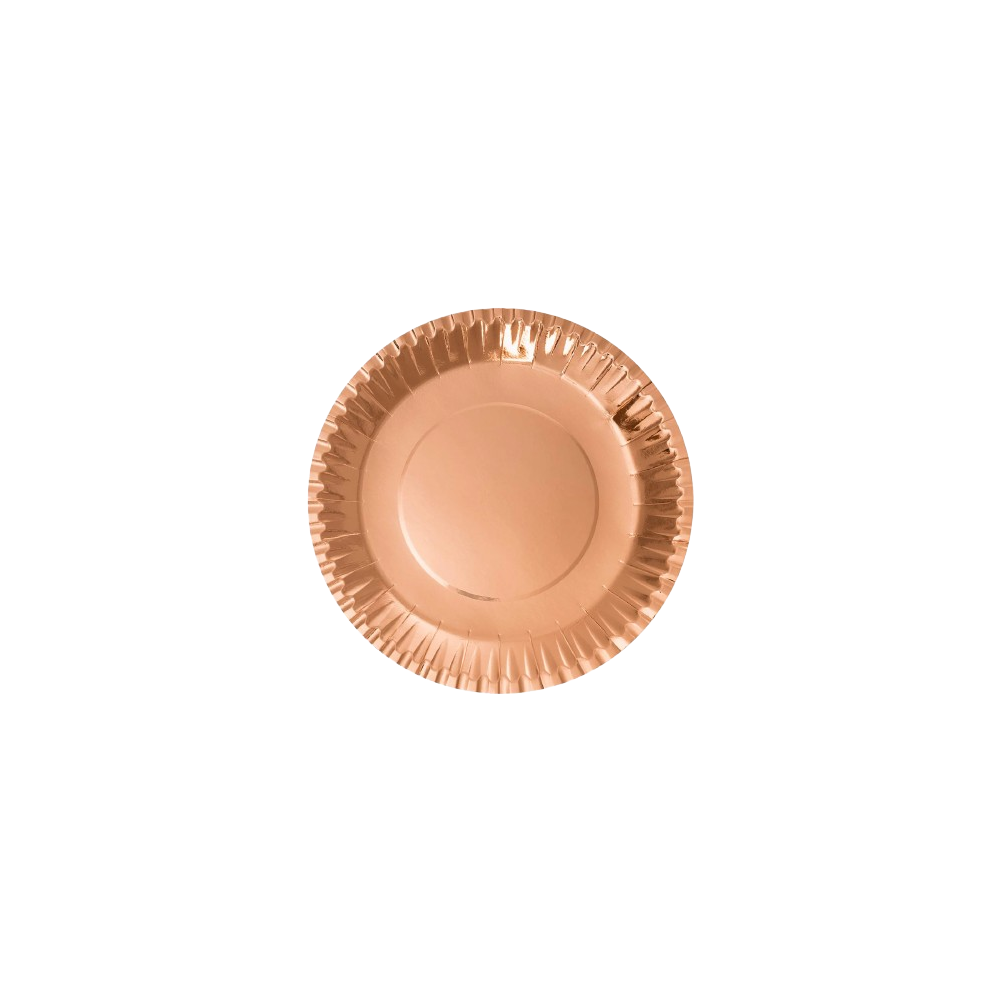 PLATO.CARTON ORO ROSA 23CM MAXI R/8175 10UD