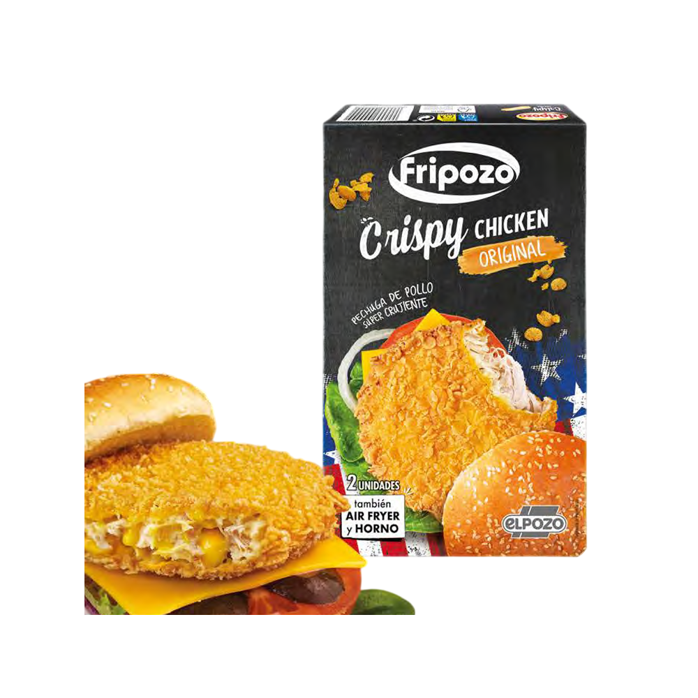 HAMBURGUESA POLLO CRISPY CHICKEN FRIPOZO P/2 UD.