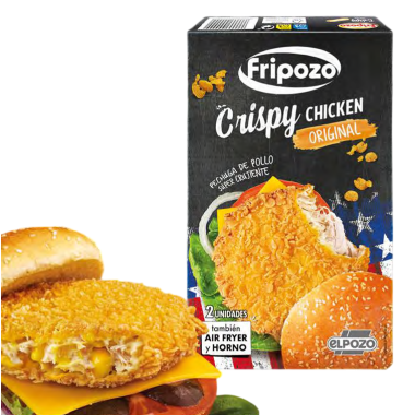 HAMBURGUESA POLLO CRISPY CHICKEN FRIPOZO P/2 UD.