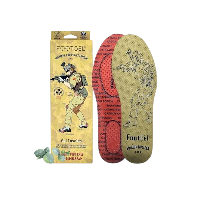 PLANTILLAS FOOTGEL MILITAR  TALLA 43/47  PACK-2UD