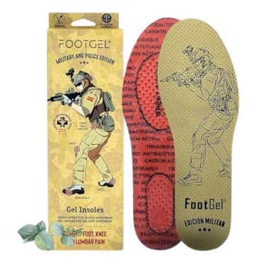 PLANTILLAS FOOTGEL MILITAR  TALLA 43/47  PACK-2UD