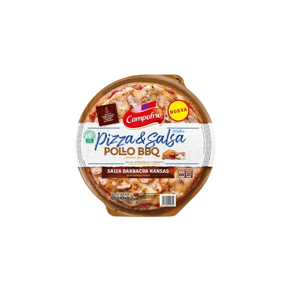 PIZZA CAMPF/400 GR POLLO C/BARBACOA KANSAS C/40981