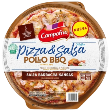 PIZZA CAMPF/400 GR POLLO C/BARBACOA KANSAS C/40981