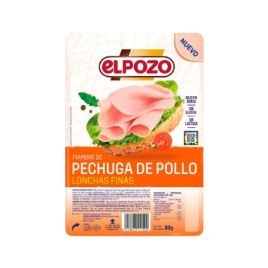 PECHUGA POLLO LONCHA POZO (1€) C/15628 B/80GR