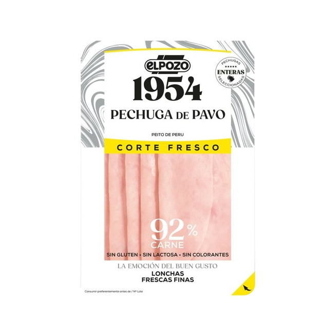 PECHUGA PAVO LONCHA E/POZO 1954 C/15168 P/120G. 2€