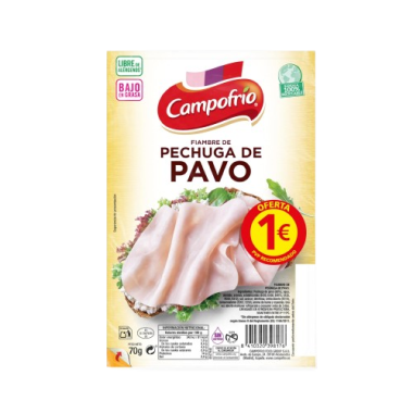 PECHUGA PAVO CAMP LONCH EXTR C/42012 (1€) B/70 GR