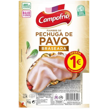 PECHUGA PAVO CAMP LONCH BRASEAD C/42013 (1€) B/70G