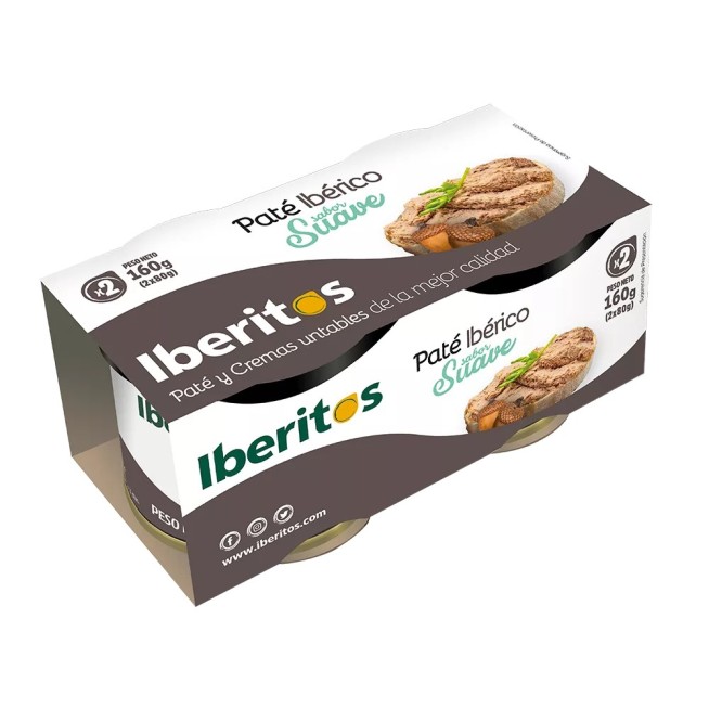 PATE IBERITOS HIGADO C/IBERICO SUAVE 80G PACK-2 UD