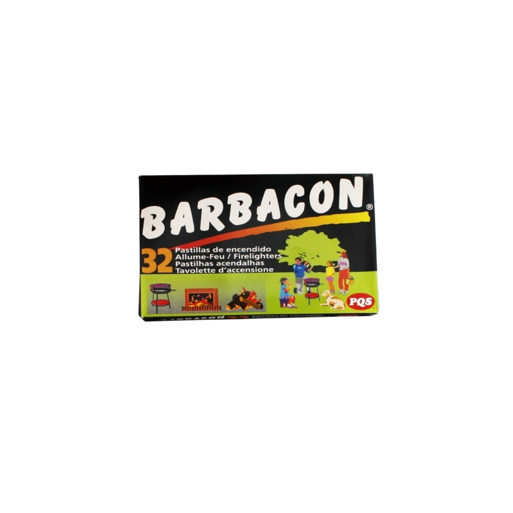 PASTILLAS ENCIENDE FUEGO BARBACON  PAQUETE 32 UD.