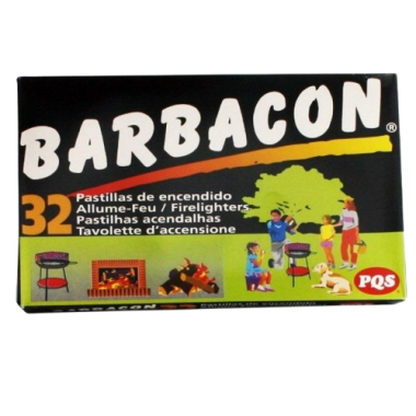 PASTILLAS ENCIENDE FUEGO BARBACON  PAQUETE 32 UD.