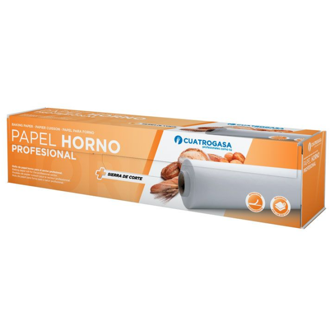 PAPEL HORNO INDUSTRIAL CUATROGRASA 38X100M.