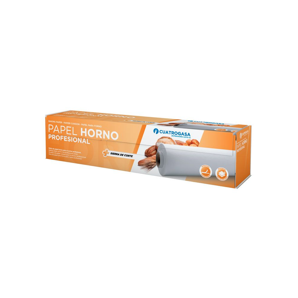 PAPEL HORNO INDUSTRIAL CUATROGRASA 38X100M.
