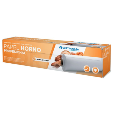 PAPEL HORNO INDUSTRIAL CUATROGRASA 38X100M.