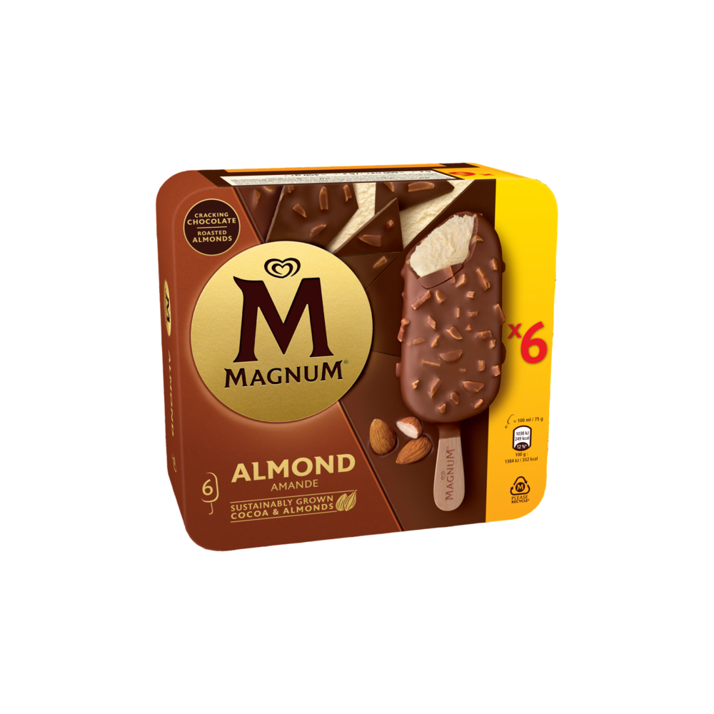 HELADO FRIGO MAGNUM ALMENDRADO 110GR P/6U