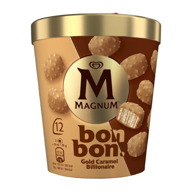 HELADO FRIGO MAGNUM BOMBON GOLD T/12UD