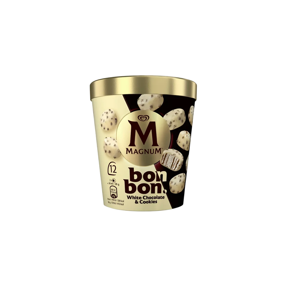 HELADO FRIGO MAGNUM BOMBON WHITE T/12UD