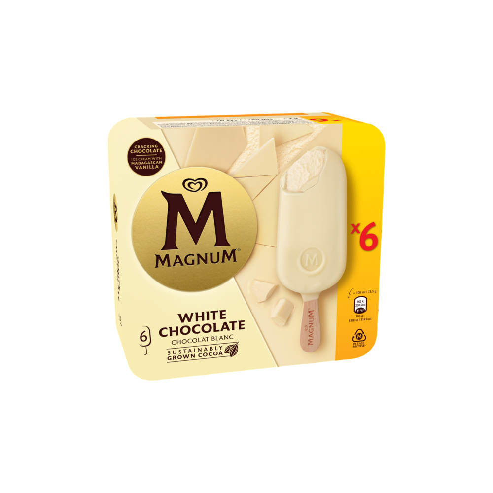 HELADO FRIGO MAGNUM CHOCO BLANCO 110GR P/6U