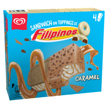HELADO FRIGO SANDWICH FILIPINOS CARAMELO P/4X130ML