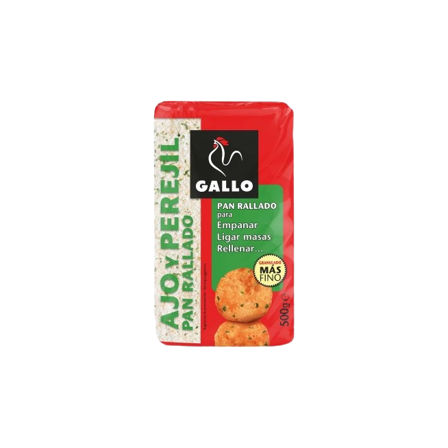 PAN RALLADO GALLO AJO Y PEREJIL B/500 GR