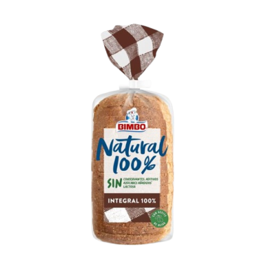 PAN BIMBO NATURAL 100% INTEGRAL 360 GR