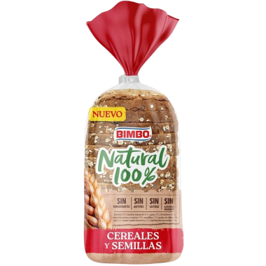 PAN BIMBO NATURAL 100% CEREALES Y SEMILLAS P/360
