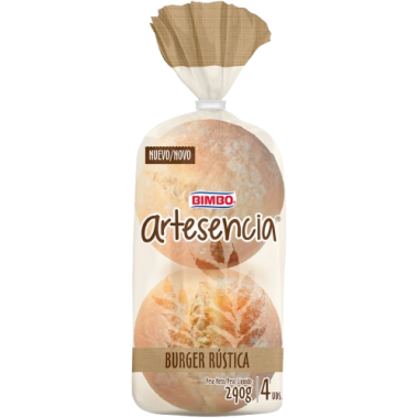 PAN BIMBO BURGUER ARTESANO RUSTICA 4UD
