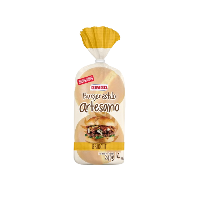 PAN BIMBO BURGUER ARTESANO BRIOCHE 4 UDS
