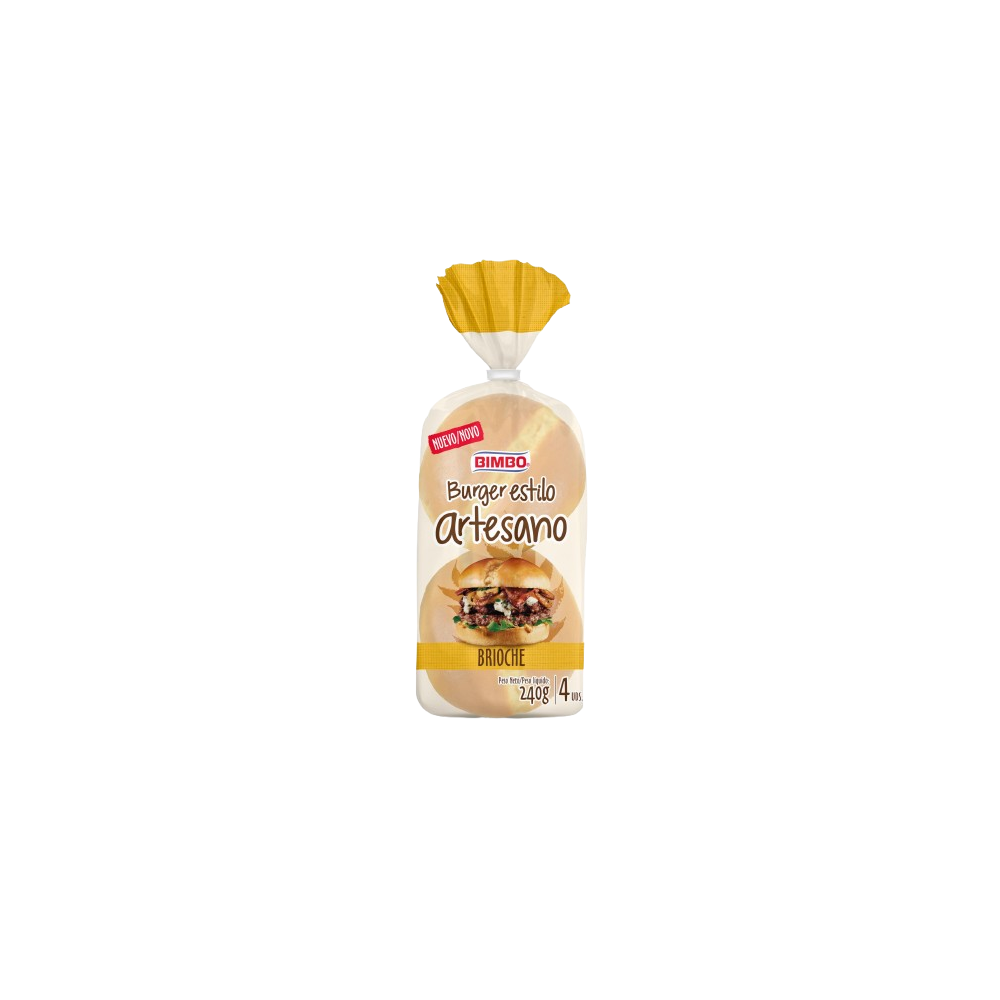 PAN BIMBO BURGUER ARTESANO BRIOCHE 4 UDS