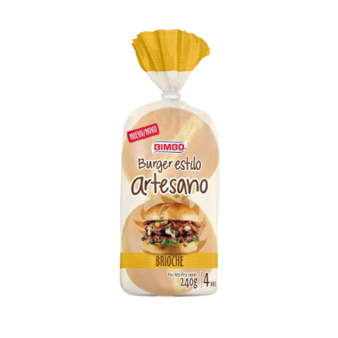 PAN BIMBO BURGUER ARTESANO BRIOCHE 4 UDS